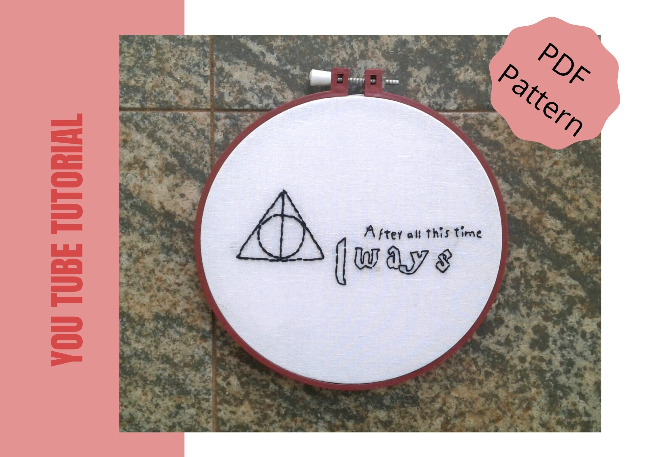 Harry Potter 8' size easy Embroidery Pattern | Etsy
