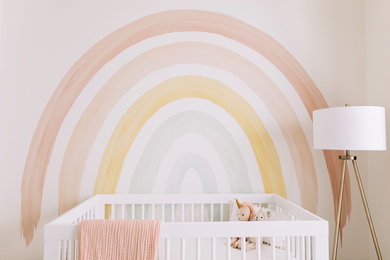 Watercolor Rainbow Wallpaper Mural digital Download Etsy