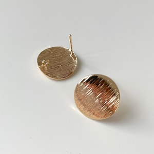 14k Gold Plated Earring Stud Findings with loop, Shiny Round Earring findings, Ear wires, Earring post, Gold earring findings supplies