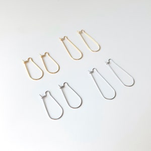 316 Stainless steel kidney shape Ear wires, Steel Gold tone Earring findings, Earring Hoops, Ear Rings, Ear Wires, Ear Hooks, Earring Supply