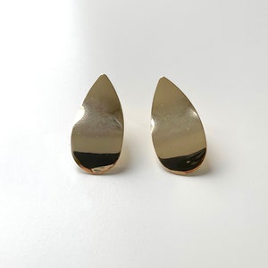 Discontinued | 14k Gold Plated Earring Stud Findings with loop, Shiny  Teardrop shape Earring findings, Ear wires, Earring findings supplies