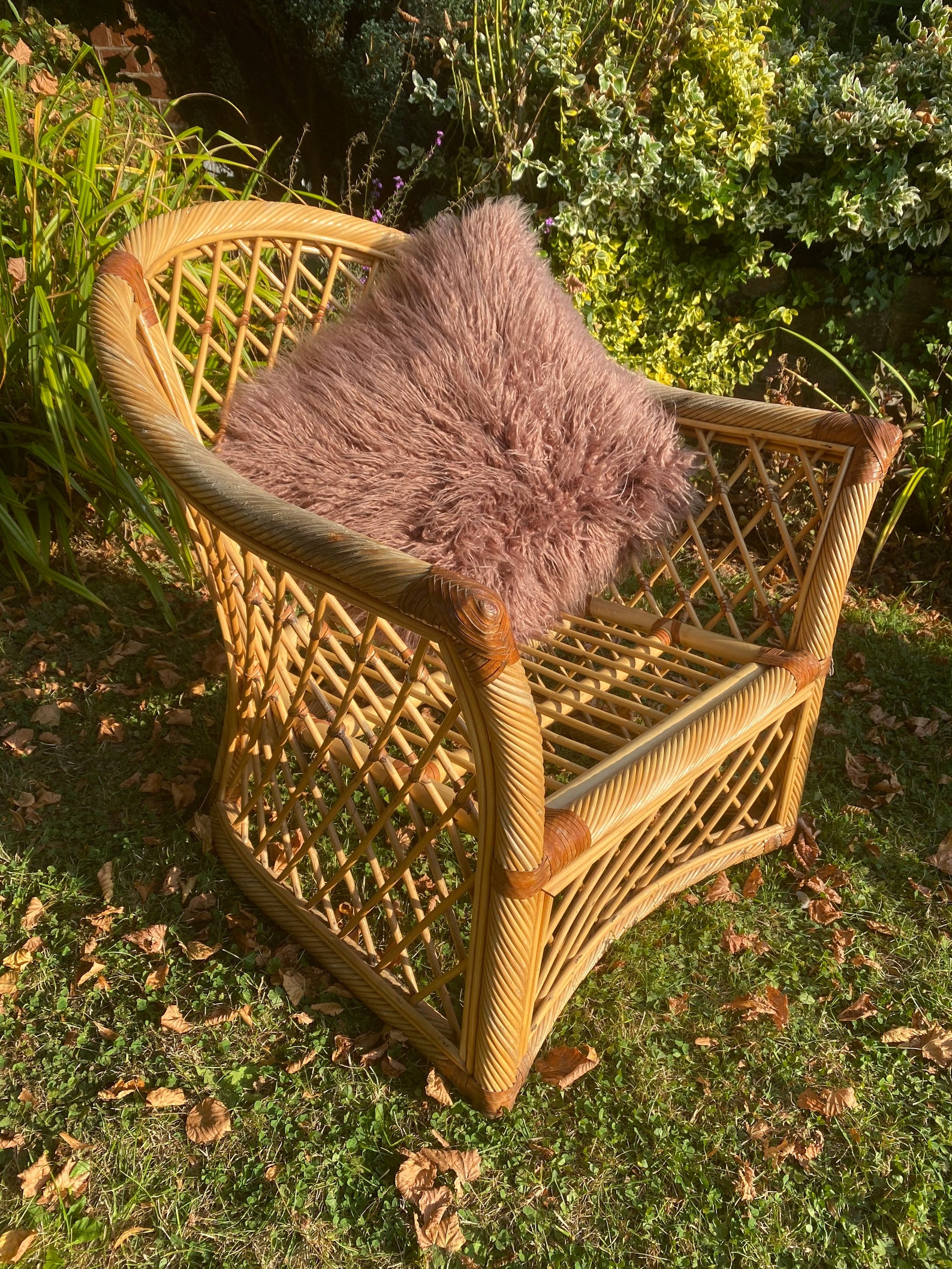 Vintage Cane bamboo chair
