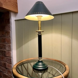 Modern high end brass table lamp with sage green shade — italian-lighting -center