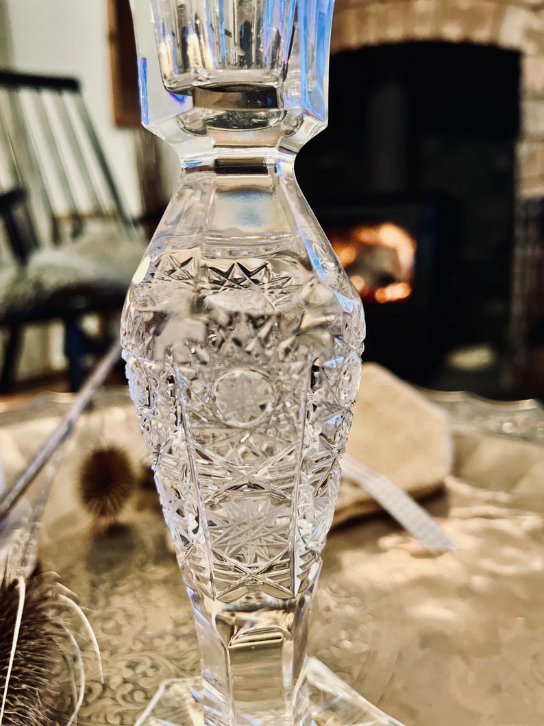 Bohemia Crystal Candle Holder Made in Czech Republic Etsy UK