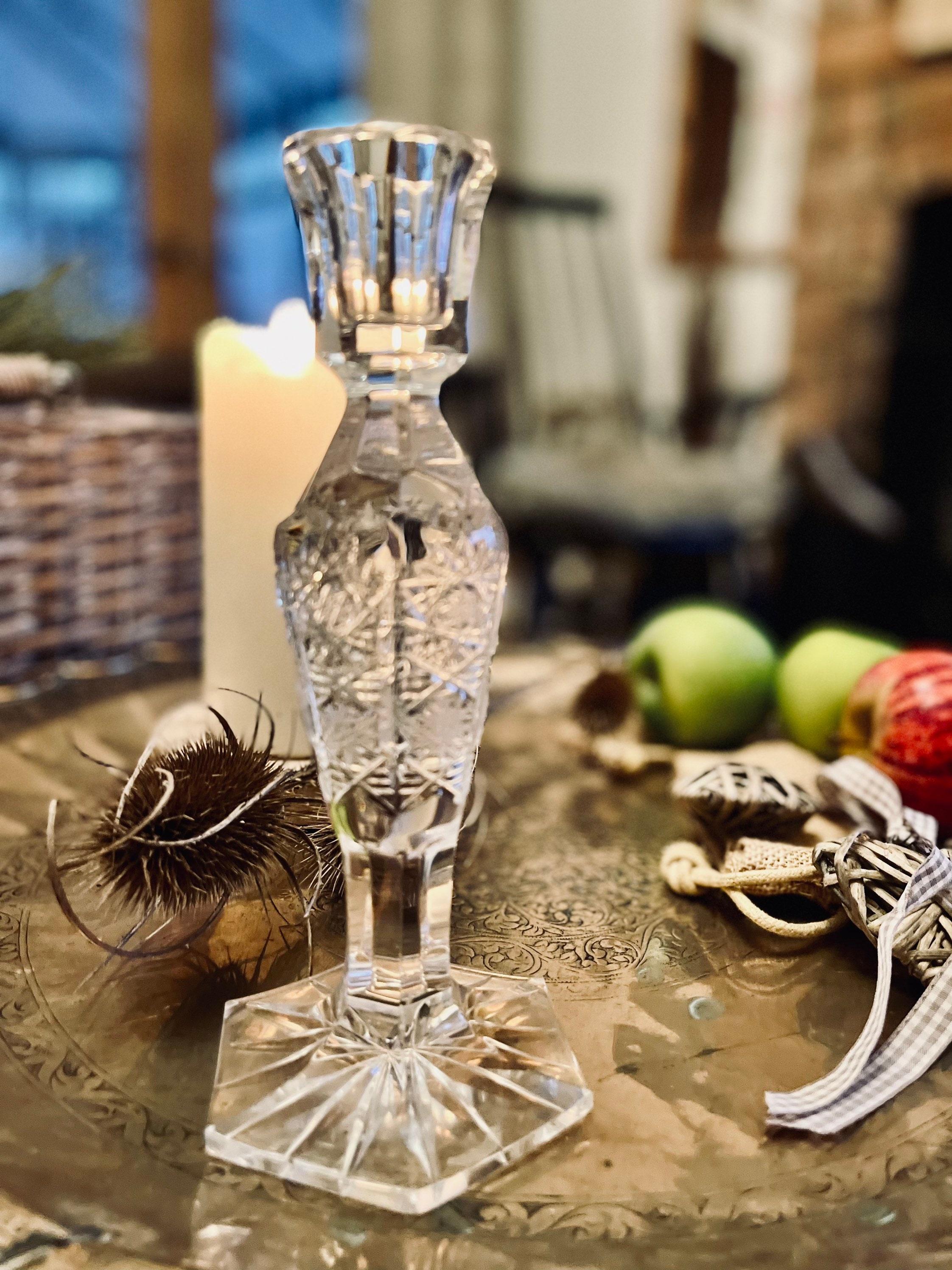 Bohemia Crystal Candle Holder Made in Czech Republic Etsy UK