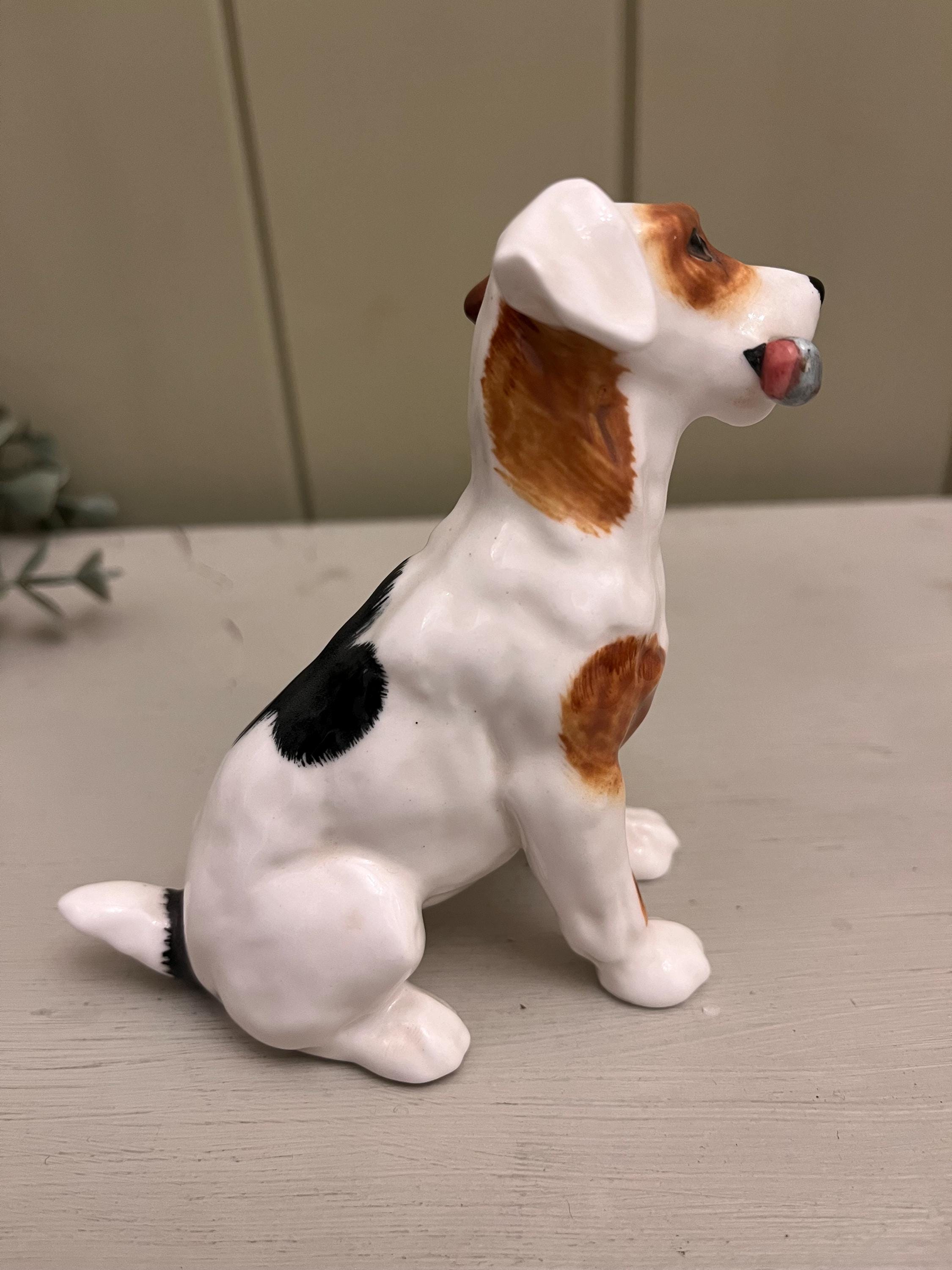 ロイヤルドルトン   イングリッシュセター 陶器　犬 Vintage Royal Doulton Jack Russel Terrier Figurine: HN1159 Ceramic