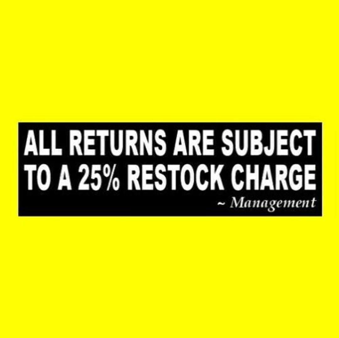Restocking Charge New