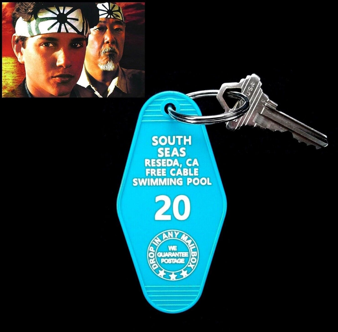 New THE KARATE KID south Seas Apartments Prop Key Tag, Movie 1984, Daniel Larusso, Ralph Macchio