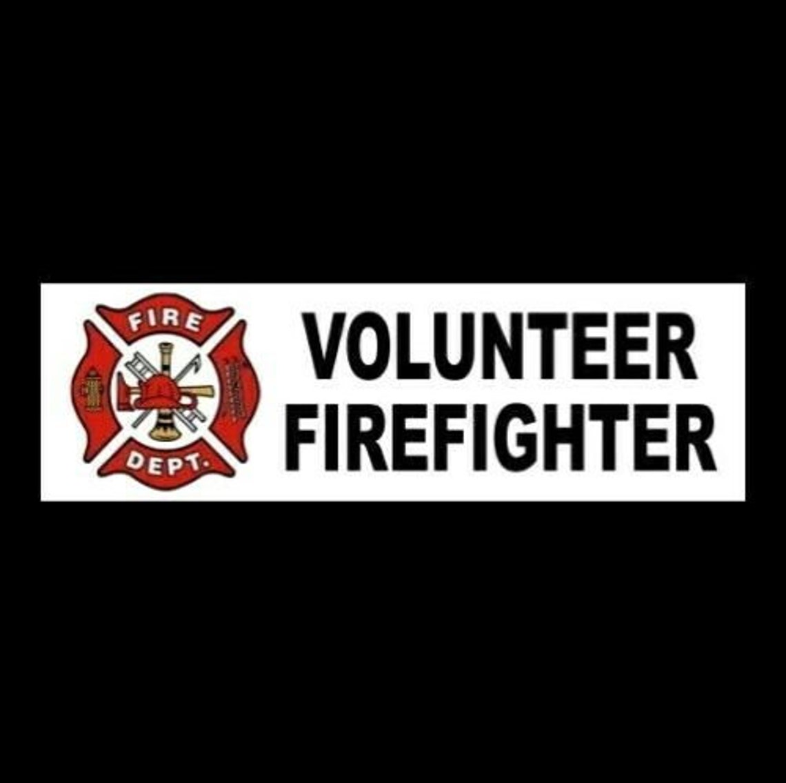 New volunteer Firefighter Bumper STICKER Fireman Etsy