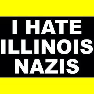 Funny "I HATE ILLINOIS NAZIS" vinyl decal, Jake & Elwood Blues, The Blues Brothers decal, movie prop, Bluesmobile, John Belushi