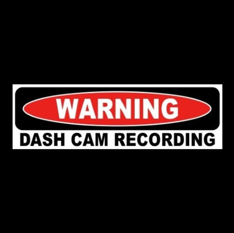 New dash CAM Recording Bumper Sticker, Warning Decal Sign, in Car Video ...