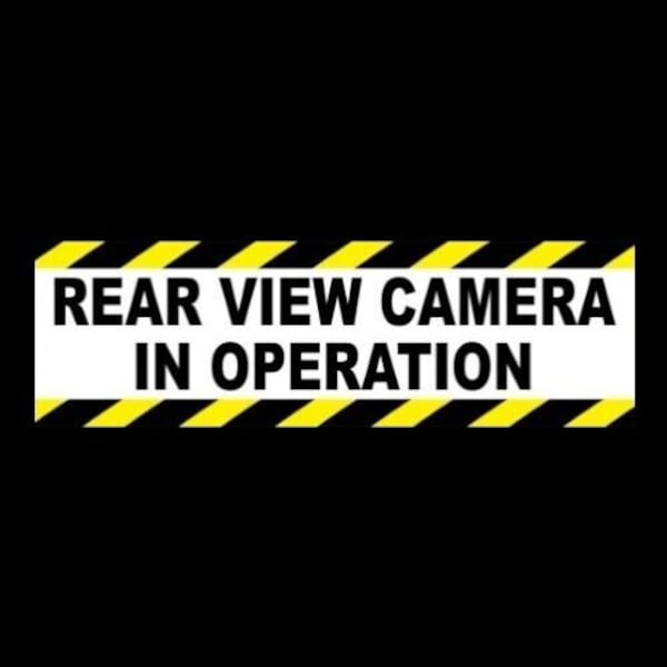 New "Rear View Camera in Operation" BUMPER STICKER Dash Cam CCTV decal company car, business, trucker, truck, new