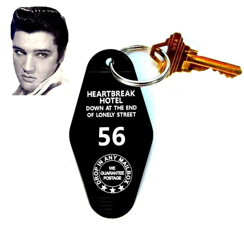 Elvis Presley Heartbreak Hotel vintage rock & roll PROP KEY TAG, concert, 1956, Graceland, Hound Dog, keychain, Jailhouse Rock, new image 1