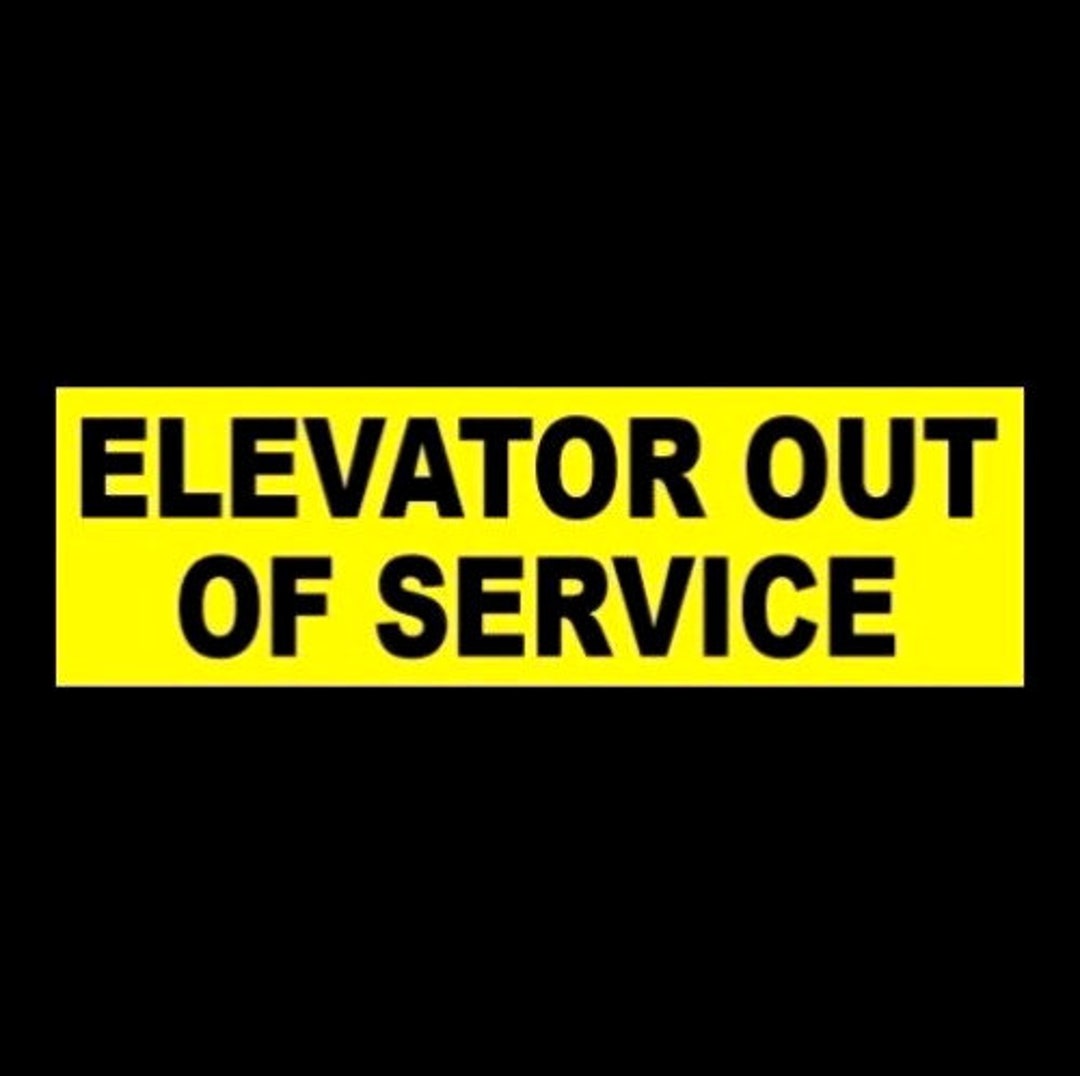 New elevator Out of Service WARNING STICKER Business Decal Sign Osha