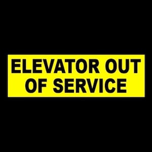 New &quot;Elevator out of Service&quot; WARNING STICKER business decal sign osha, is, company, caution, vinyl