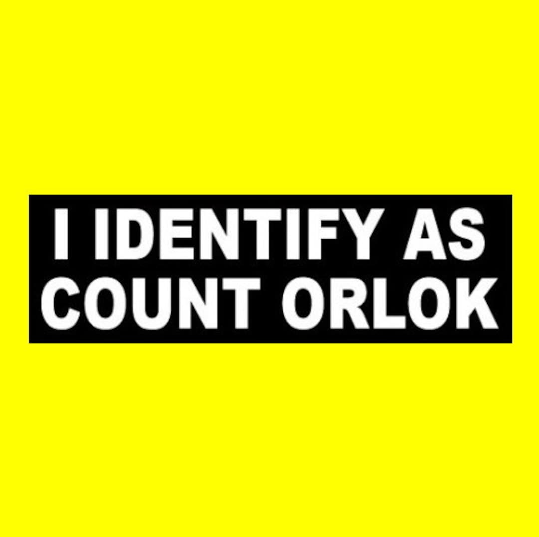 Funny i Identify as Count Orlok BUMPER STICKER Etsy