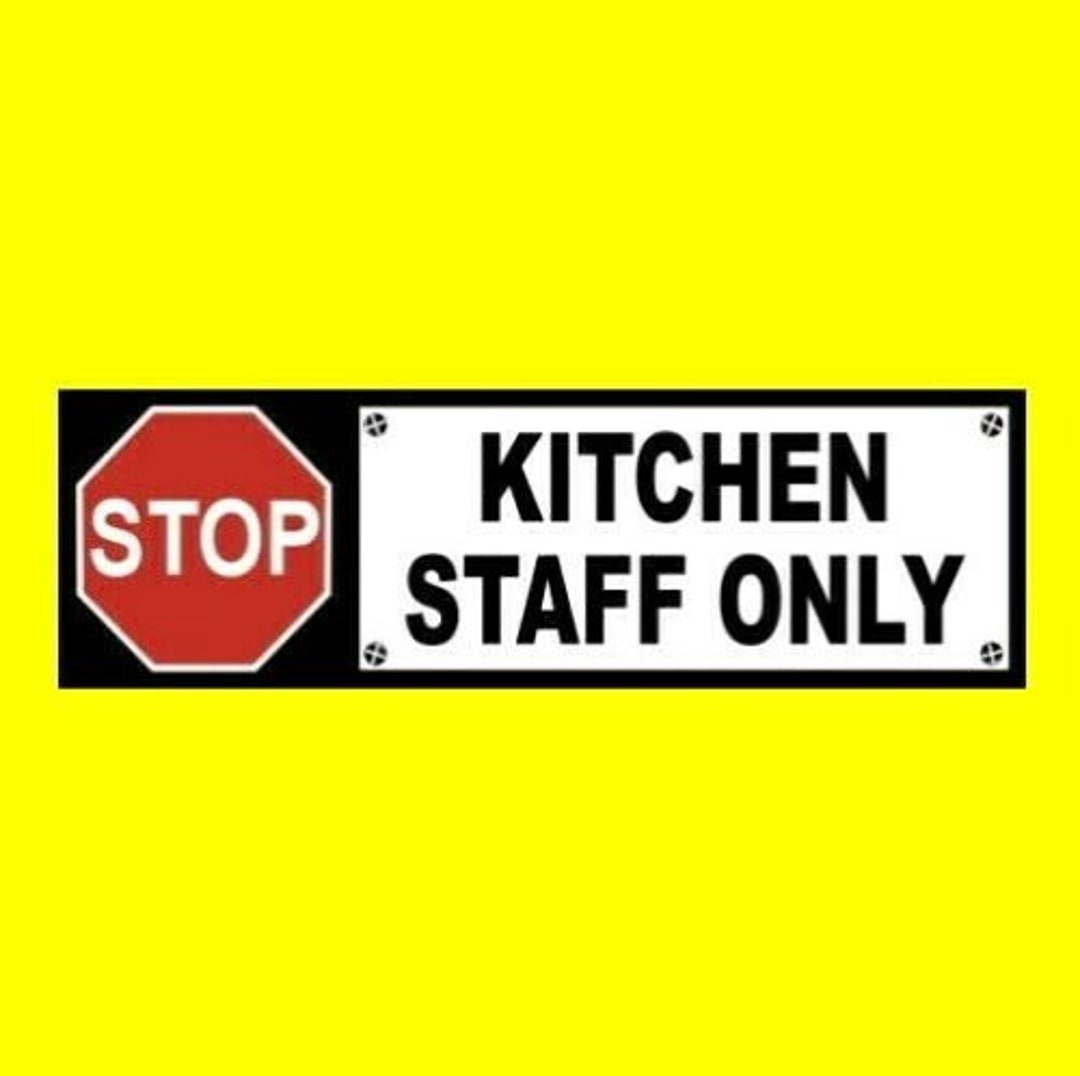 New kitchen STAFF Only Restaurant Sticker Decal Etsy