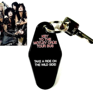 New "Key to the Motley Crue Tour Bus" KEY TAG heavy metal Nikki Sixx Dr. Feelgood Like Wire Looks that Kill Wild Side Girls, Girls, Girls