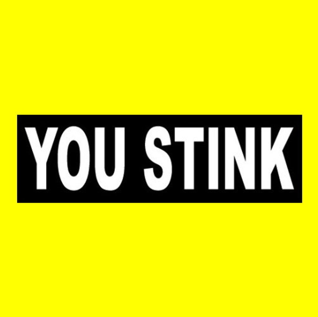 Funny you Stink Window Decal STICKER Rude Bumper