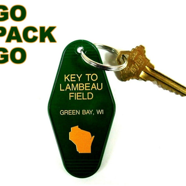 New "Key to Lambeau Field" GREEN BAY PACKERS football stadium key tag, Bart Starr Ray Nitschke Reggie White Paul Hornung Wisconsin