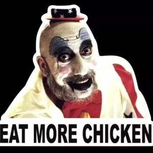 CAPTAIN SPAULDING House of 1000 Corpses DECAL horror movie prop, bumper sticker, The Devil&#39;s Rejects, Sid Haig, Halloween decoration