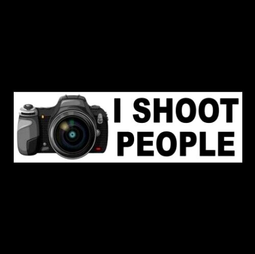 I shoot people, photography photographer Polaroid' Sticker | Spreadshirt