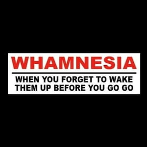 Funny &quot;WHAMNESIA&quot; George Michael BUMPER STICKER, 1980&#39;s decal, new