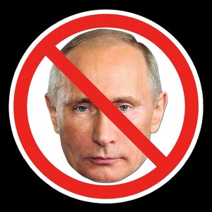 ANTI VLADIMIR PUTIN decal, Anti Russia, Stand with Ukraine no war bumper sticker, vinyl, new