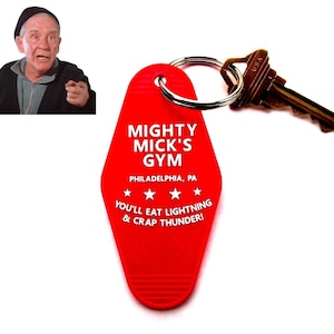 New &quot;MIGHTY MICK&#39;S GYM&quot; Rocky  prop key tag boxing movie 1976 1979 Mickey Philadelphia Sylvester Stallone Italian Stallion fob ii