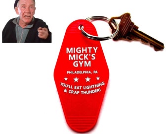 New "MIGHTY MICK'S GYM" Rocky  prop key tag boxing movie 1976 1979 Mickey Philadelphia Sylvester Stallone Italian Stallion fob ii