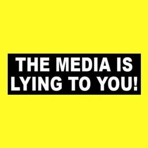 New &quot;The Media is Lying To You!&quot; Anti Fake News BUMPER STICKER decal sign, anarchy, punk rock, resist Anti CNN Fox msnbc
