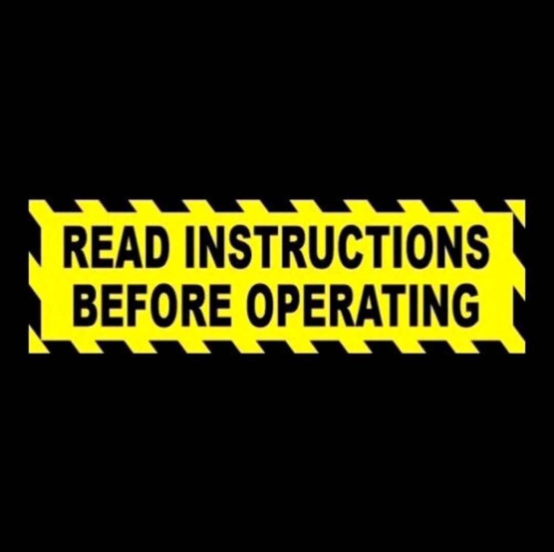 Window Operating Instruction Sticker New