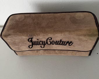 Vintage Y2K Juicy Couture Velour Travel Makeup Cosmetics Case