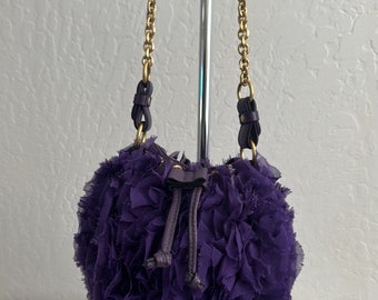 JUICY COUTURE Pouchette Purple Chiffon Bag