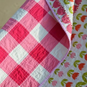 Buffalo check quilt kit with pattern & fabric, a beginner quilt project. Pre Cut Kit options are available.