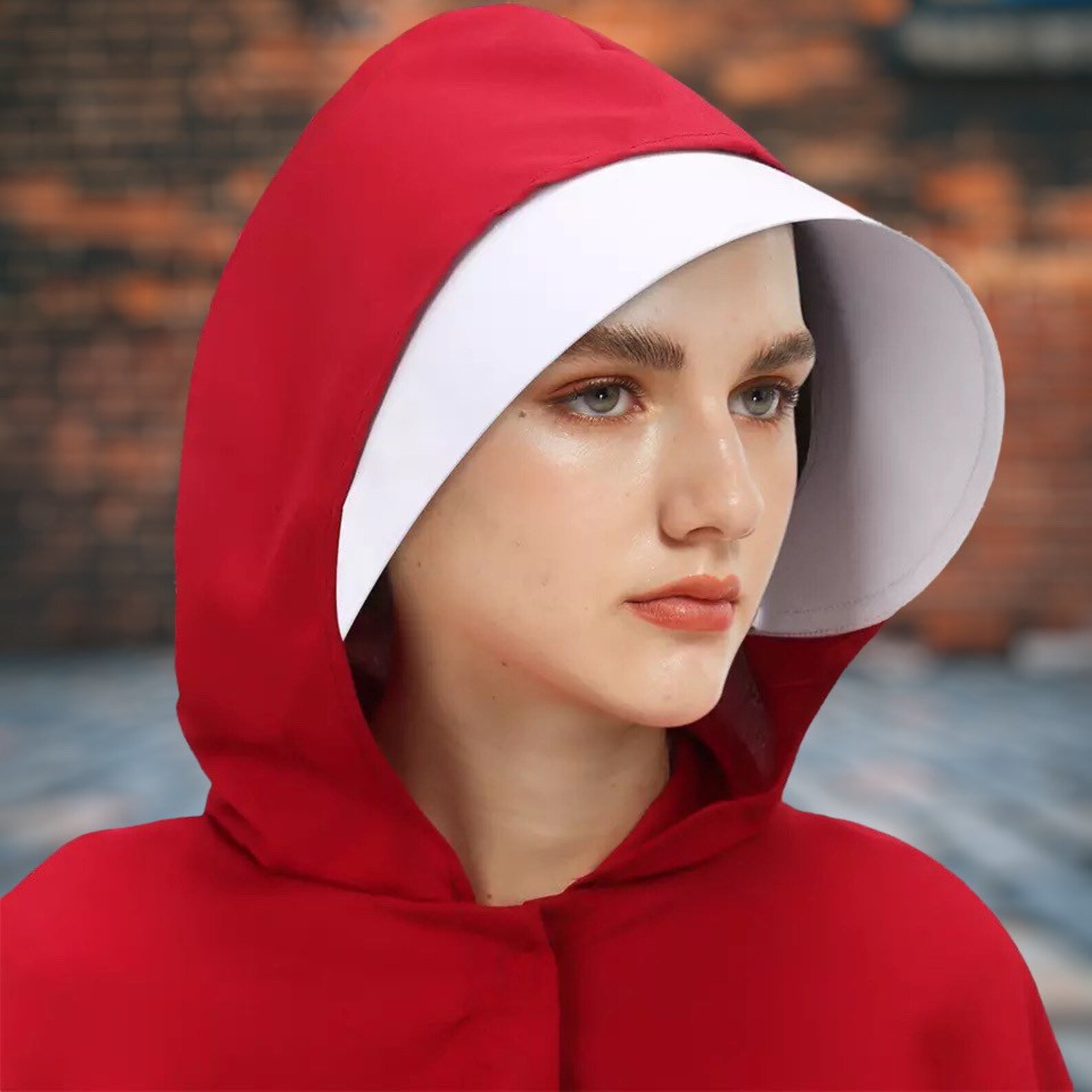 Handmaid's Tale Costume Red Cloak Cape Offred White Etsy