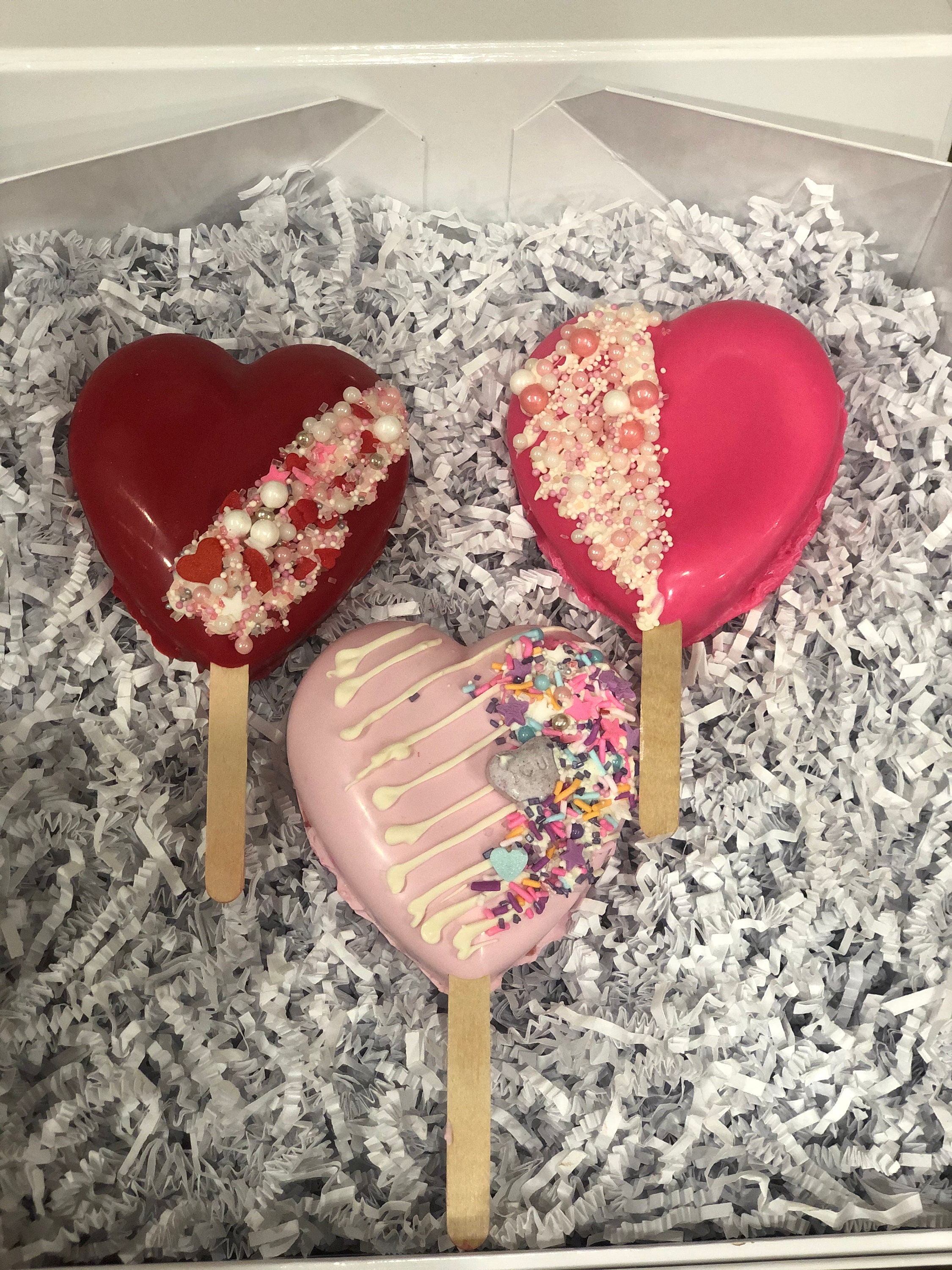 Heart Shaped Cakesicles Etsy