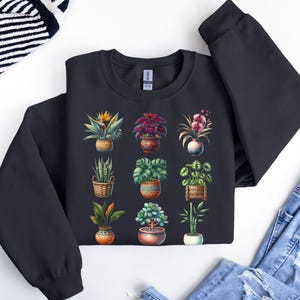 Plant Lady Sweatshirt, Crazy Plant Lady Tee, Gardening Sweater, Plant Mom, Plant Lover Gift Sweatshirt