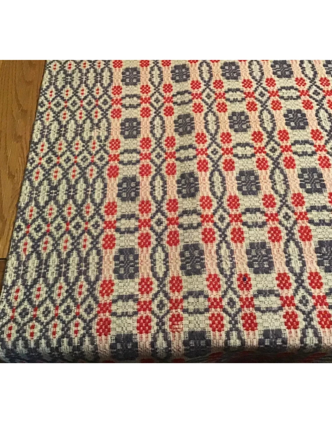 Antique/vintage Woven Coverlet Etsy