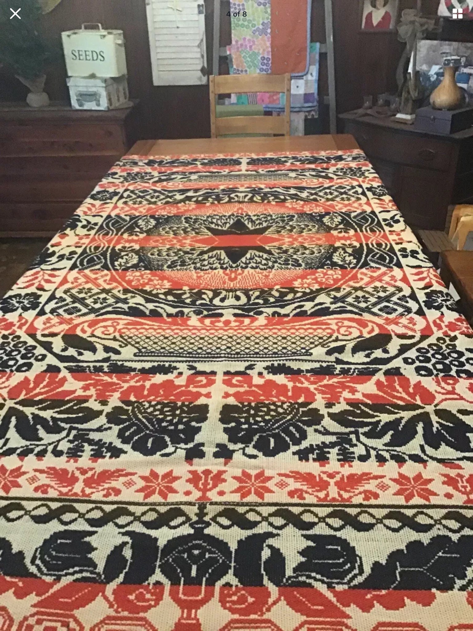 Antique 1848 Coverlet - Etsy