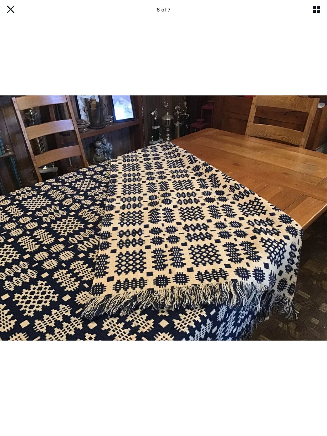 Antique Woven Coverlet. Etsy