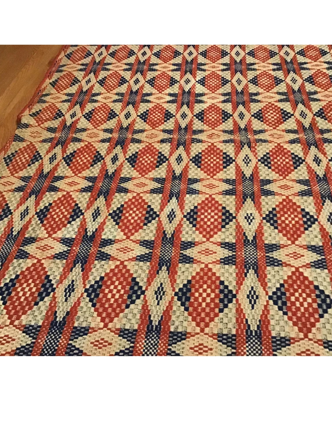 Antique/Vintage Woven Coverlet Etsy
