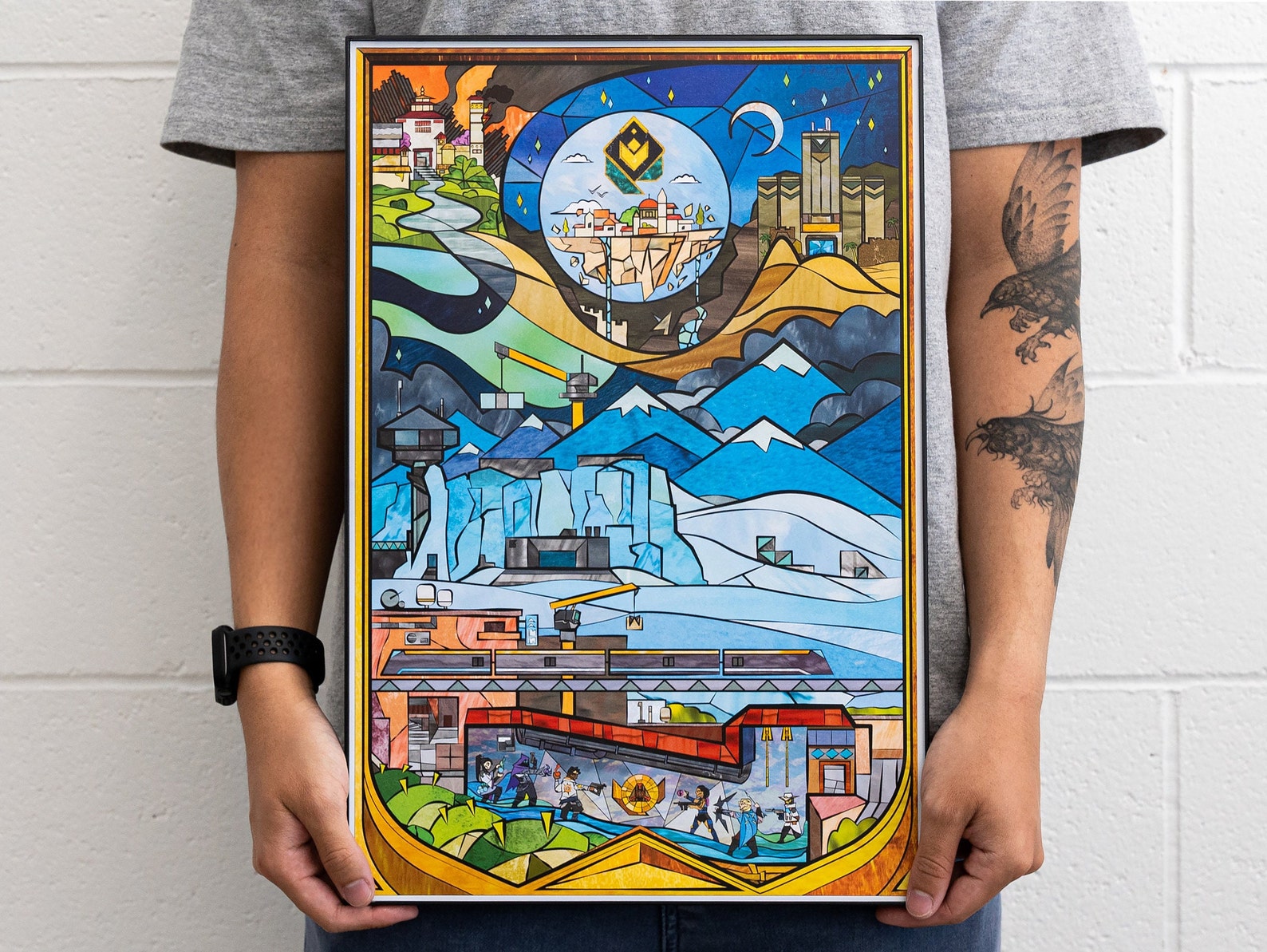 Valorant Stained Glass Art Print Etsy