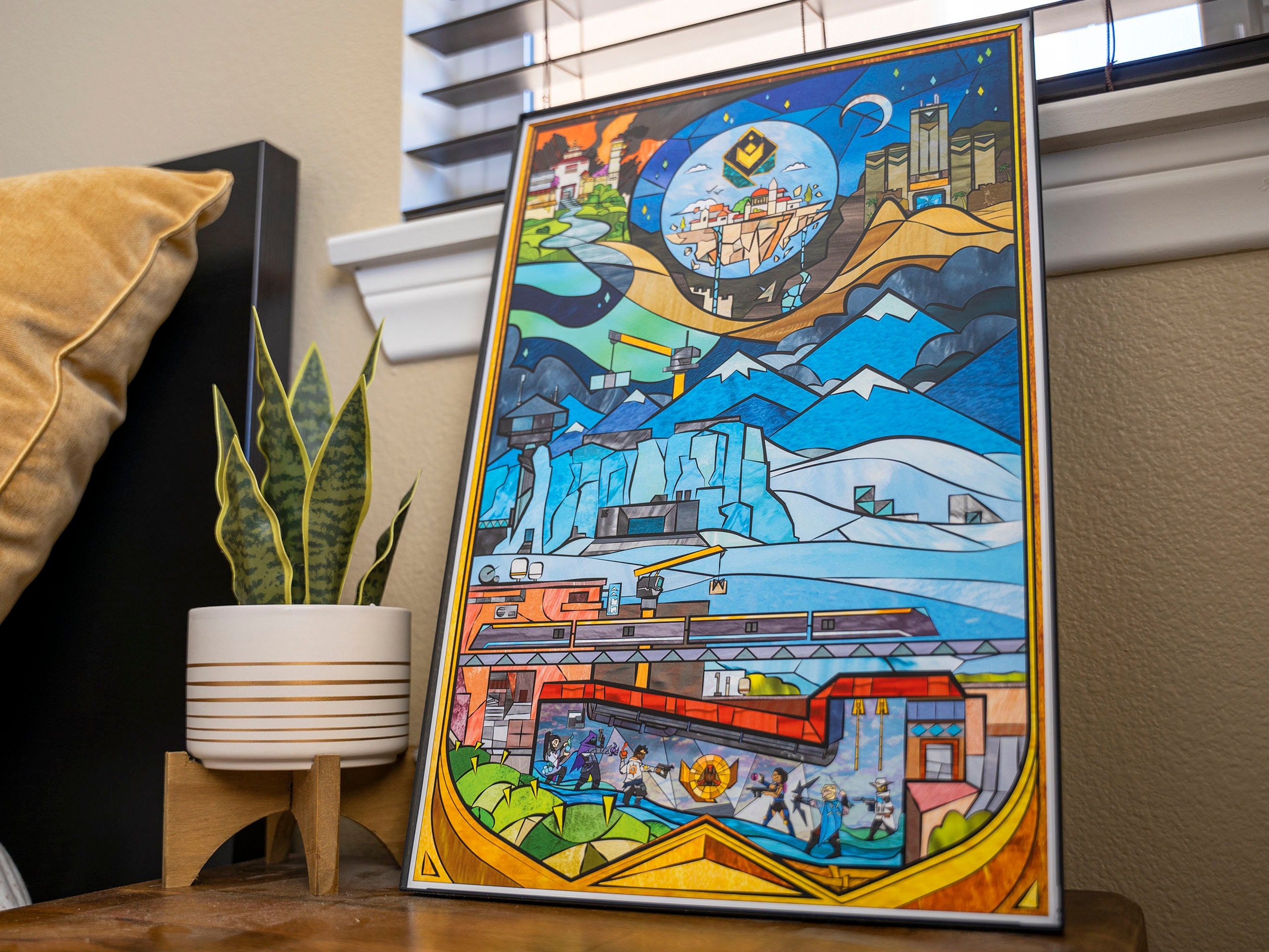 Valorant Stained Glass Art Print Etsy