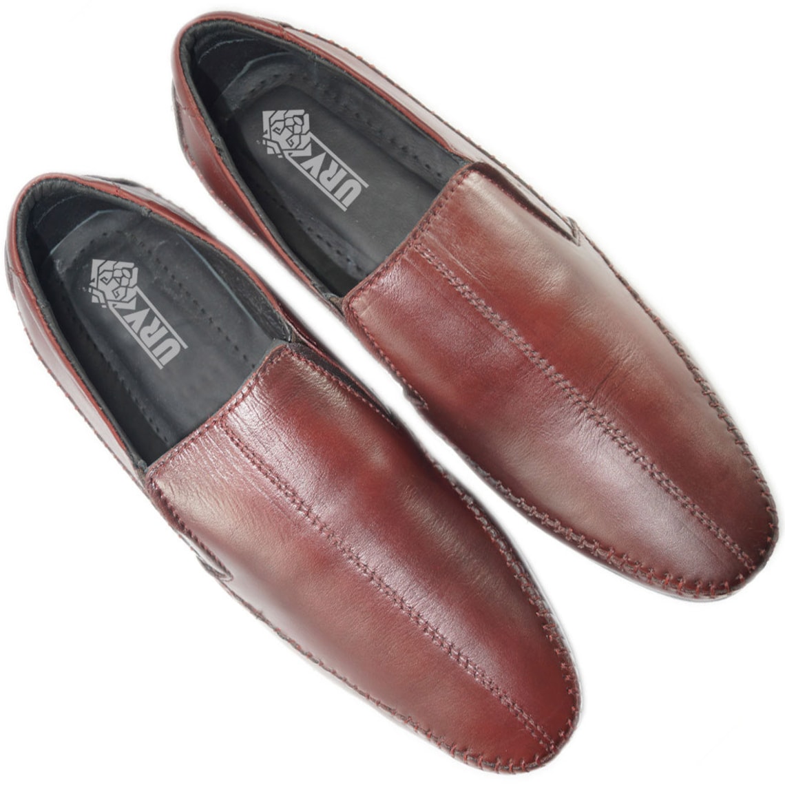 Leather casual slip on shoes for men Etsy