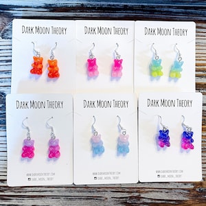 Gummy Bear Earrings-925 Hypoallergenic
