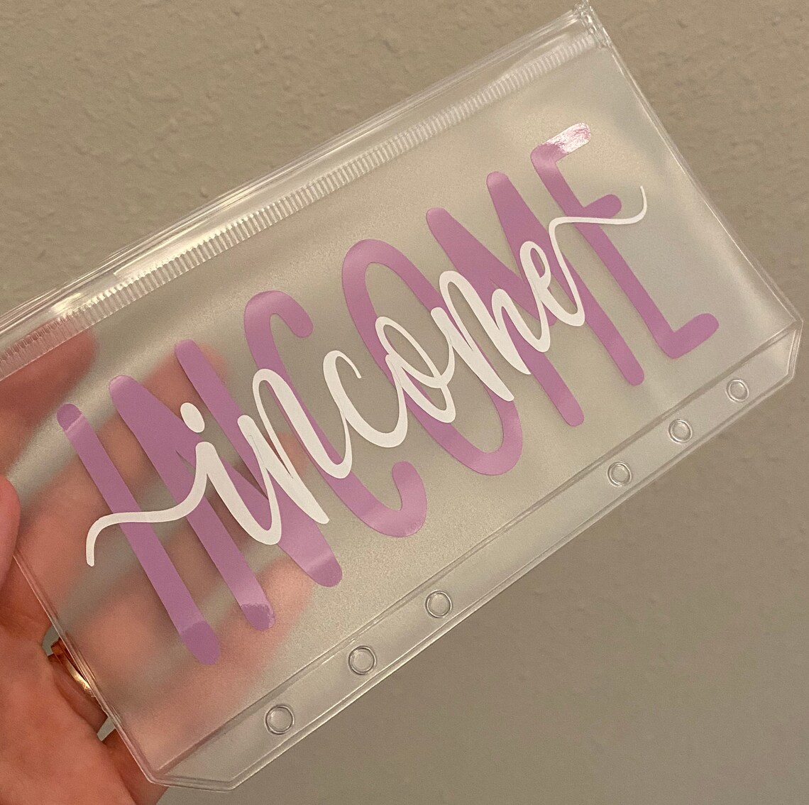 A6 Zipper Cash Envelopes Vinyl Cash Envelopes Etsy