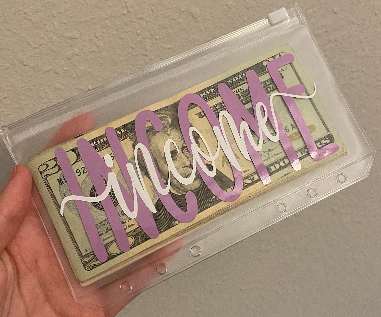 A6 Zipper Cash Envelopes Vinyl Cash Envelopes Etsy