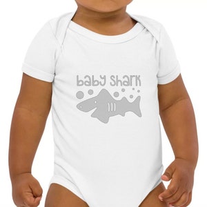 Baby Shark Baby Onesie- Toddler T-shirt - Graphic Tee - Baby Romper- Newborn - Holiday Shop- Shark Design