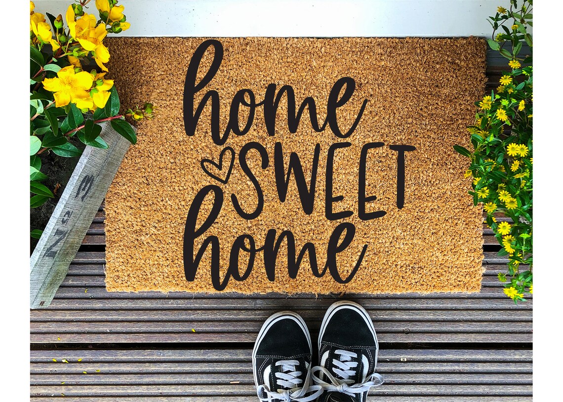 Home Sweet Home Welcome Mat Svg, Dxf, Png, Cut Friendly File, Door Mat ...